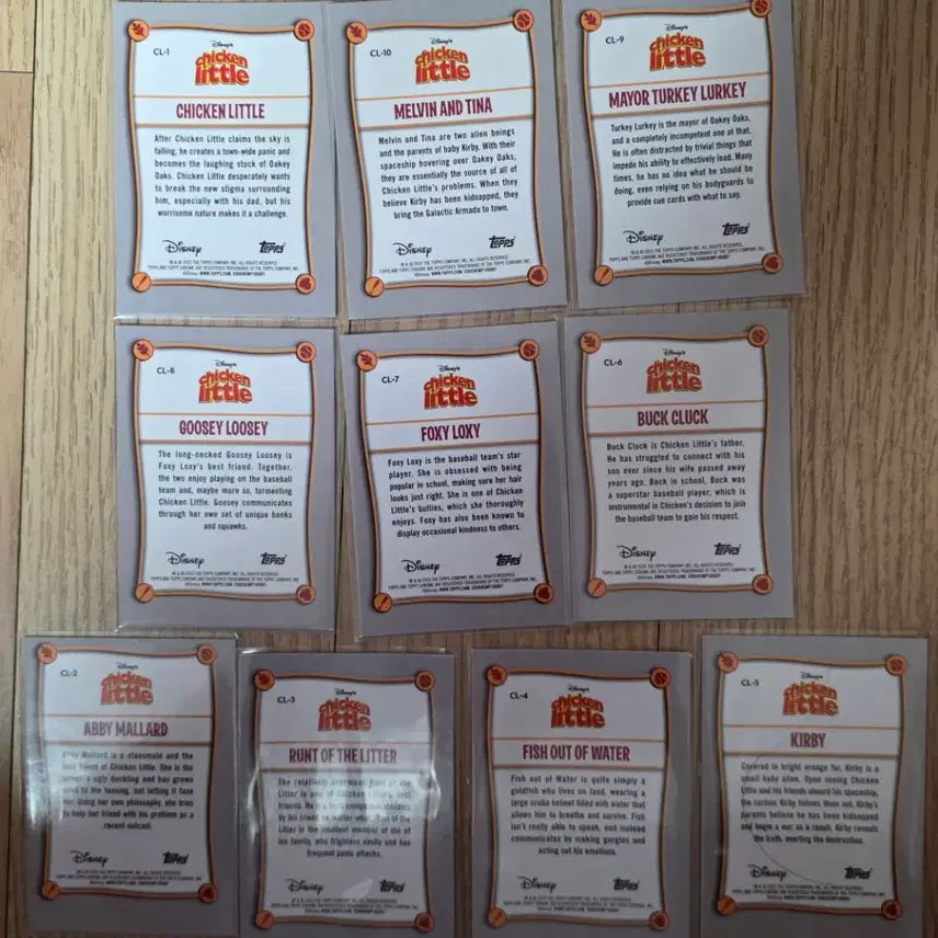 [BUNJANG] Chicken Little Character Cards Set (10 Types) / 치킨 리틀 캐릭터 카드 10종 세트