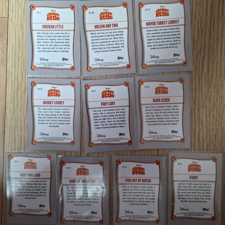 [BUNJANG] Chicken Little Character Cards Set (10 Types) / 치킨 리틀 캐릭터 카드 10종 세트