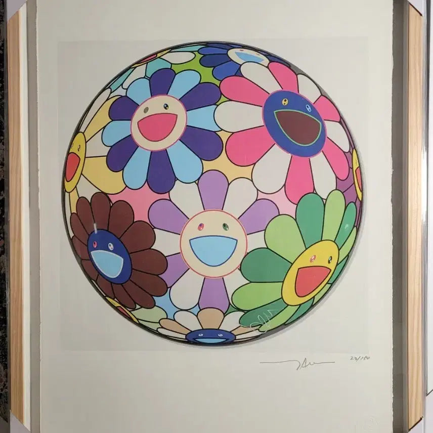 [BUNJANG] Takashi Murakami Flower Ball Print / 무라카미 다카시 그림 플라워 볼 판화