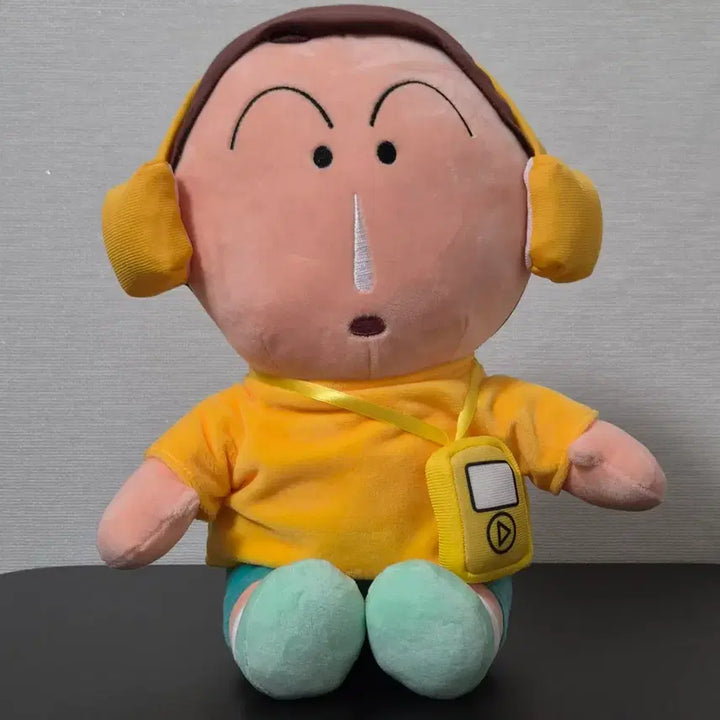 [BUNJANG] Crayon Shin-chan Large Plush Headphone Toy / [새상품/택있음] 31cm 크레용신짱 대형 인형 헤드폰 맹구