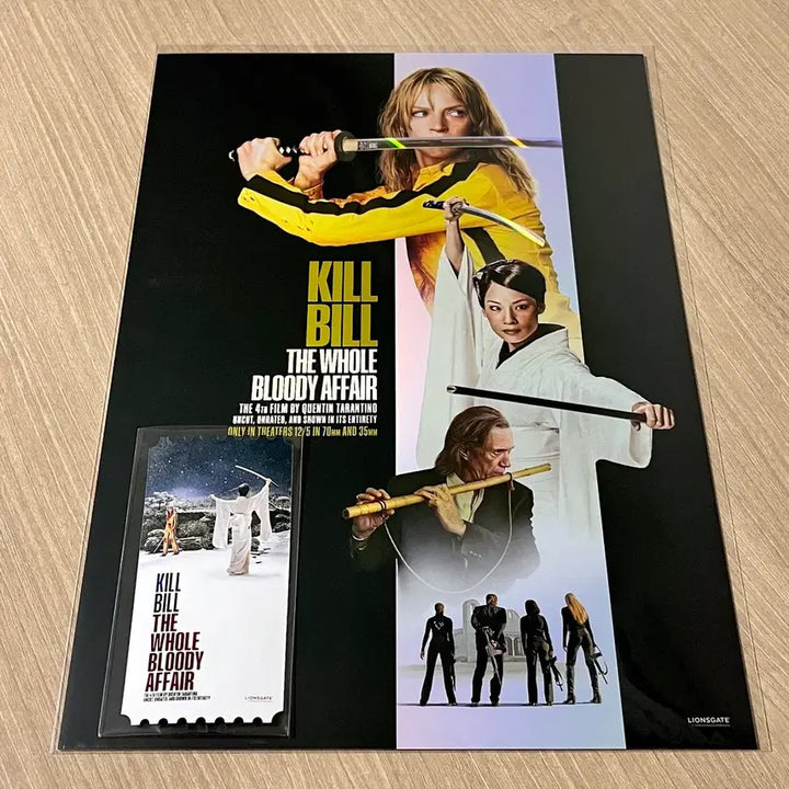 [BUNJANG] Kill Bill Artgraphy Poster 2 Types Set &amp; Original Ticket OT / 킬빌 아트그라피 포스터 2종 세트, 오리지널 티켓 오티