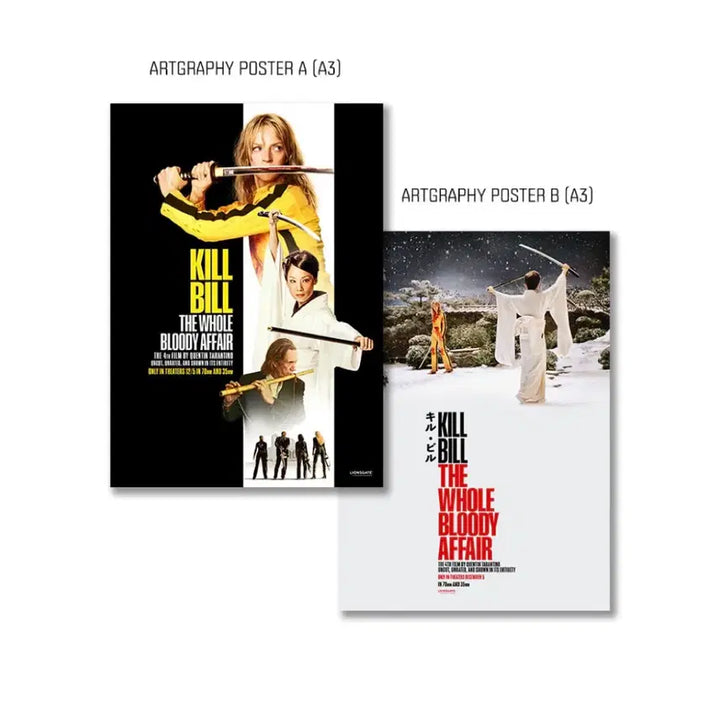 [BUNJANG] Kill Bill Artgraphy Poster 2 Types Set &amp; Original Ticket OT / 킬빌 아트그라피 포스터 2종 세트, 오리지널 티켓 오티