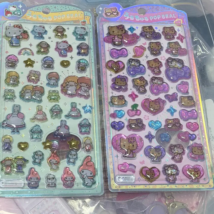 [BUNJANG] Sanrio Suntan Kitty Stickers 2-Sheet Set / 산리오 선탠키티 스티커 2장 세트