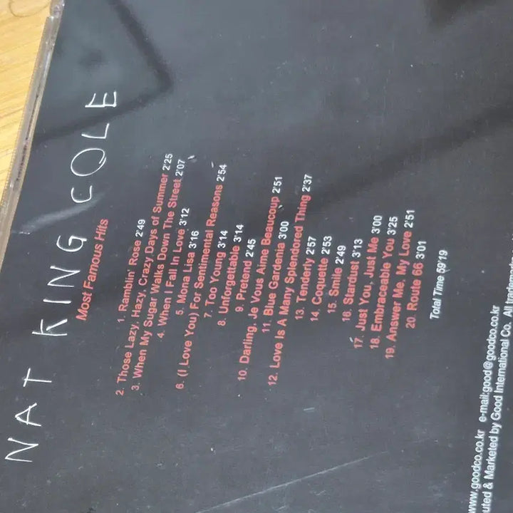 [BUNJANG] Net King Cole MOST FAMOUS HITS CD / 넷킹콜 MOST  FAMOUS  HITS  CD