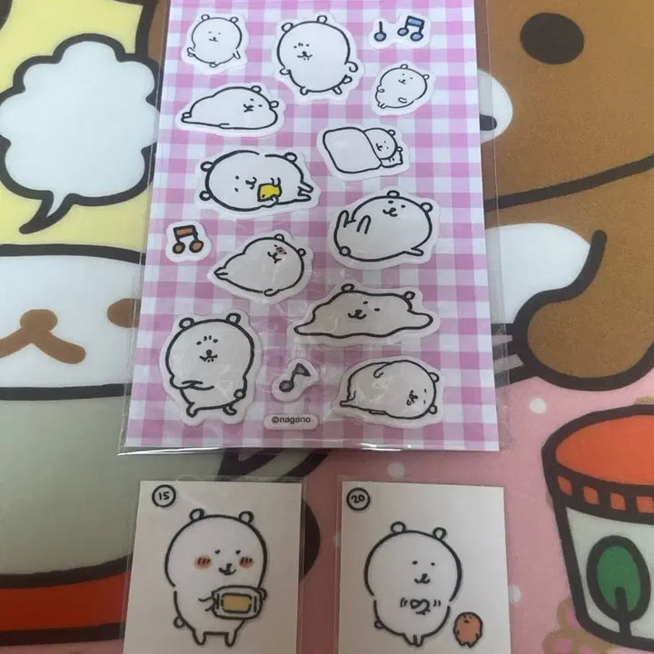 [BUNJANG] Nongdamgom Damgomi Sticker Set (3 pieces) / 농담곰 담곰이 스티커 3개 띠부씰 폭신폭신