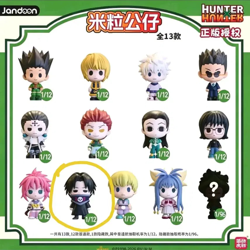 [BUNJANG] Hunter x Hunter Chibi Figure Feitan / 헌터x헌터 쌀알 피규어 페이탄 개봉제품 상자X