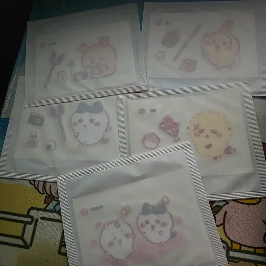 [BUNJANG] Chiikawa Olive Young Stickers Sealed 5-Piece Bundle / 치이카와 올영 띠부씰 미개봉 5장 묶음 판매합니다