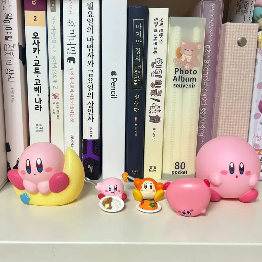 [BUNJANG] Kirby &amp; Waddle Dee Miniature Figures Set (Curry &amp; Napolitan Theme) / 카레 커비 나폴리탄 웨이들디 피규어 가챠 6개 커비 침대