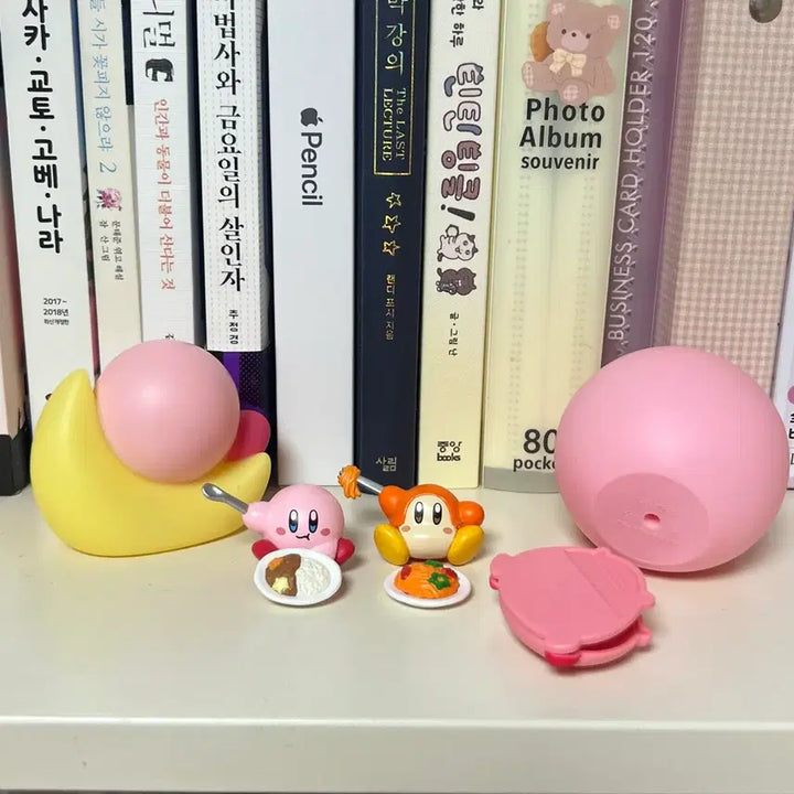 [BUNJANG] Kirby &amp; Waddle Dee Miniature Figures Set (Curry &amp; Napolitan Theme) / 카레 커비 나폴리탄 웨이들디 피규어 가챠 6개 커비 침대