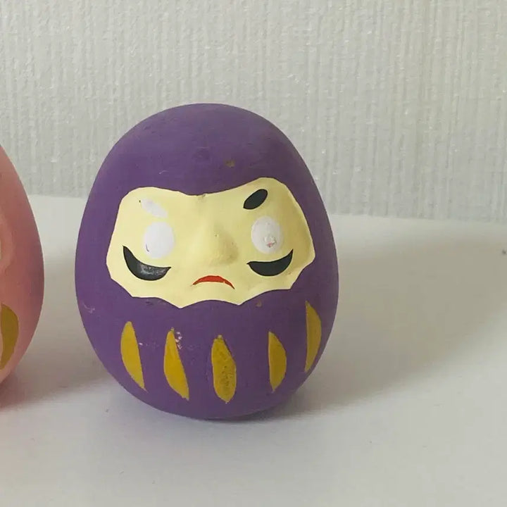 [BUNJANG] Mini Daruma Dolls Set - Pink &amp; Purple Ceramic Display Objects / [일본 직접 구매] 미니 달마 다루마 핑크 &amp; 보라 도자기 전시 전시품 오브제 2개 일괄