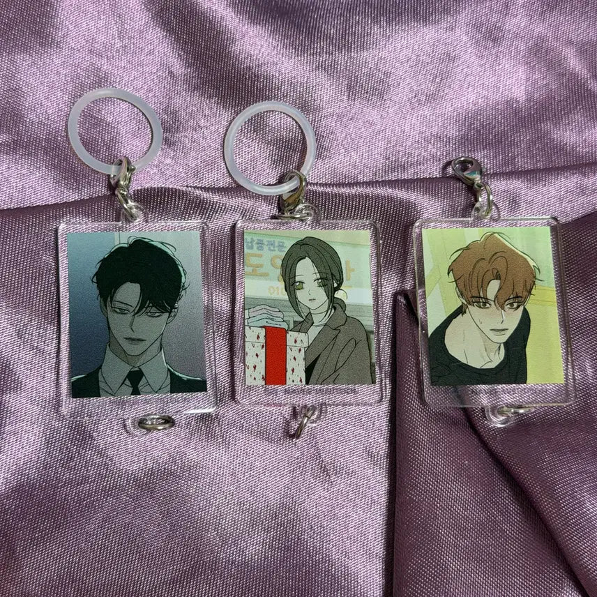 [BUNJANG] Withered Flower Tear Proof Photo Charm Set / 시든 꽃에 눈물을 증명사진풍 챰 3종