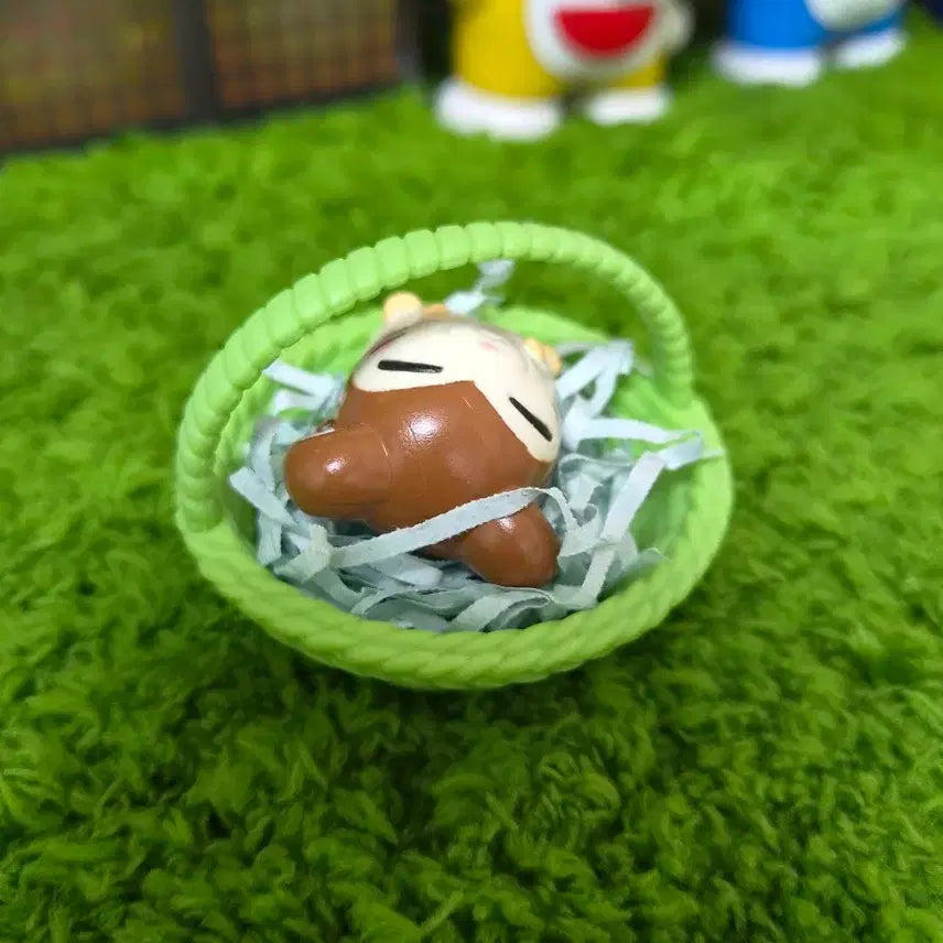 [BUNJANG] Hamtaro Classic Gacha Figure with Basket / 햄토리 고전 가챠 피규어
