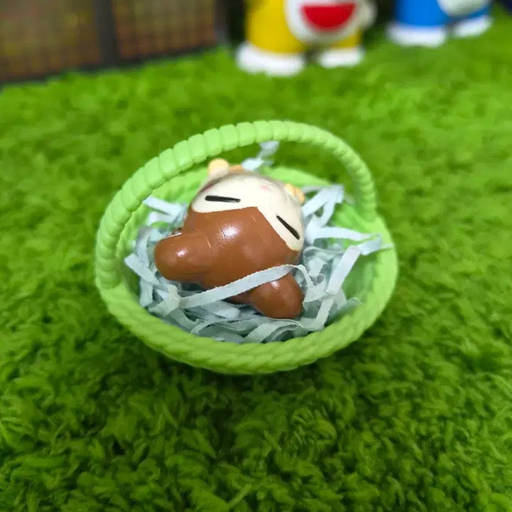 [BUNJANG] Hamtaro Classic Gacha Figure with Basket / 햄토리 고전 가챠 피규어