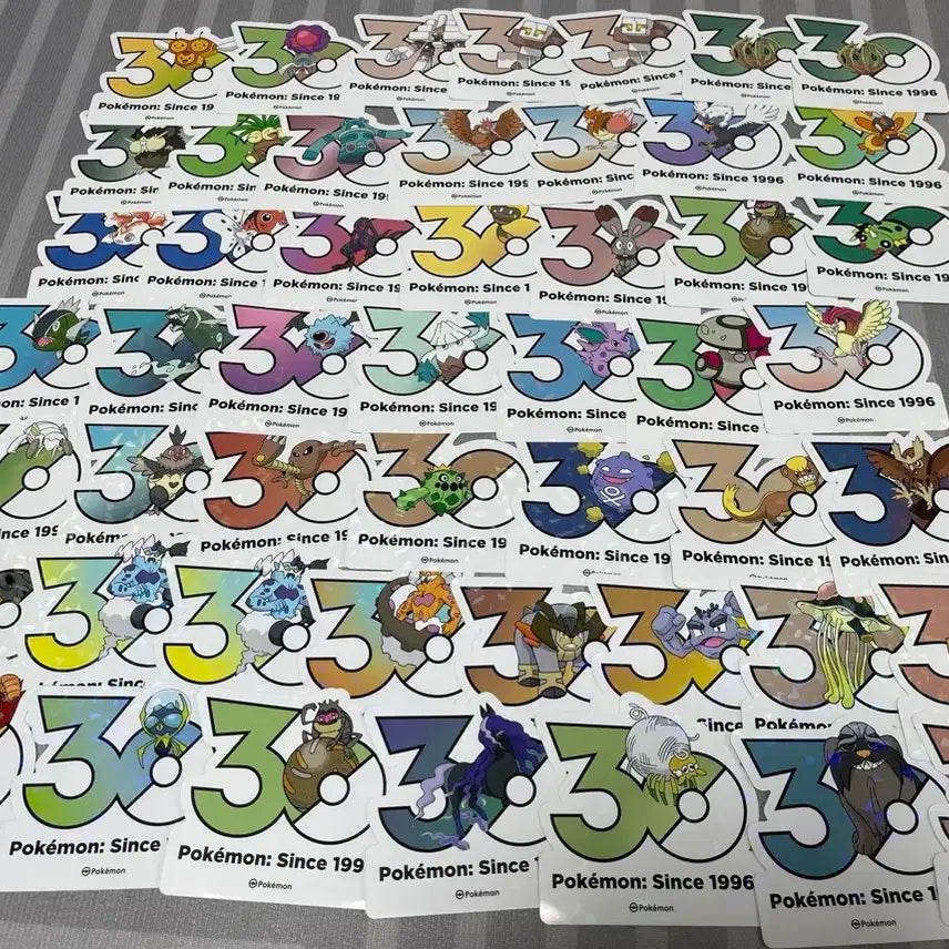 [BUNJANG] Pokemon 30th Anniversary Logo Sticker / 포켓몬 30주년 로고 스티커(30주년 스티커)판매/교환