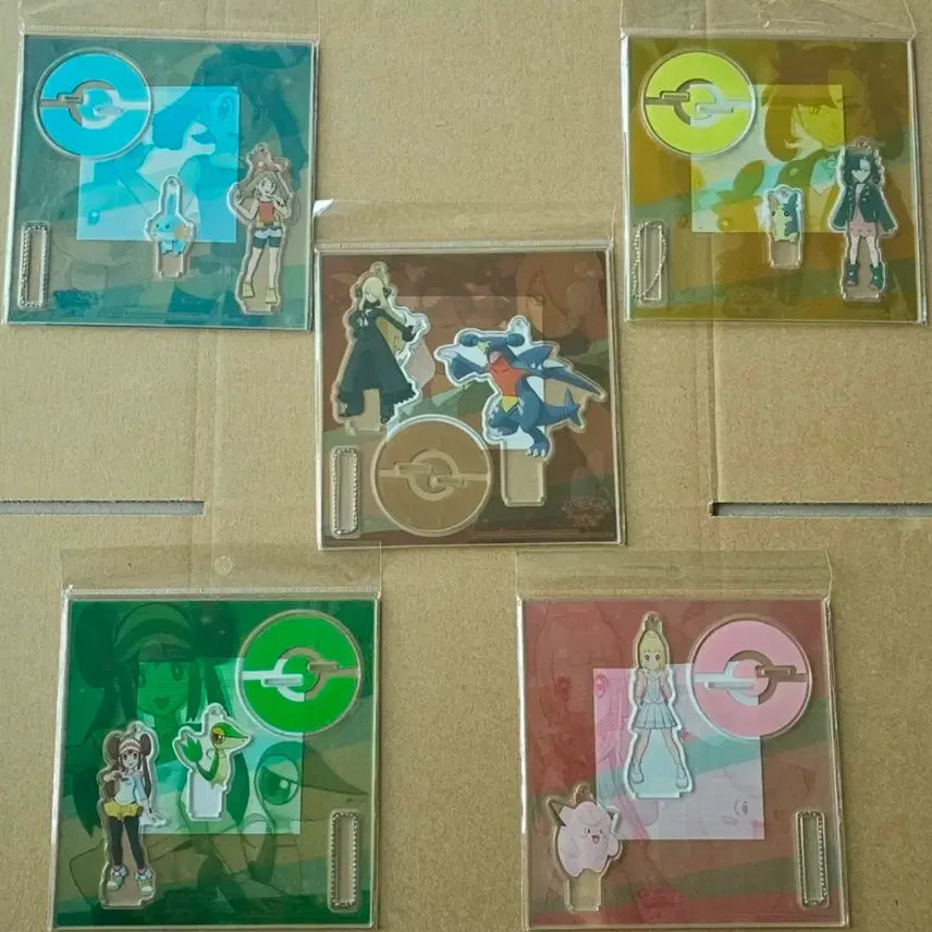 [BUNJANG] Pokemon Acrylic Stand Keychain Set (5 Types) / 포켓몬 아크릴 스탠드 키홀더 5종(난천, 봄이, 명희, 마리, 릴리에) 일괄