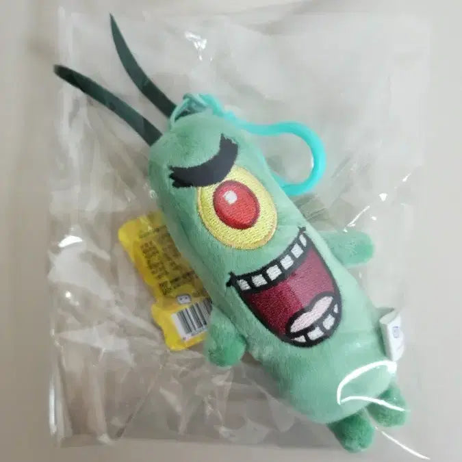 [BUNJANG] SpongeBob SquarePants Plankton Plush Keychain (New) / 정품 스펀지밥 플랑크톤 인형 키링 새상품