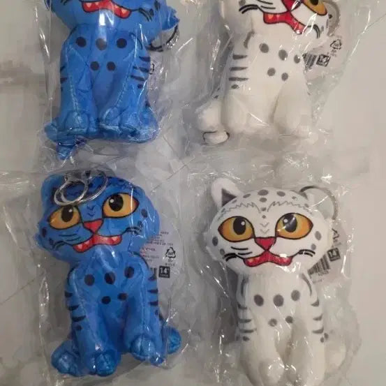 [BUNJANG] Tiger Plushie Set (Blue &amp; White) / 호랑이 인형세트 파랑+흰색 세트가격