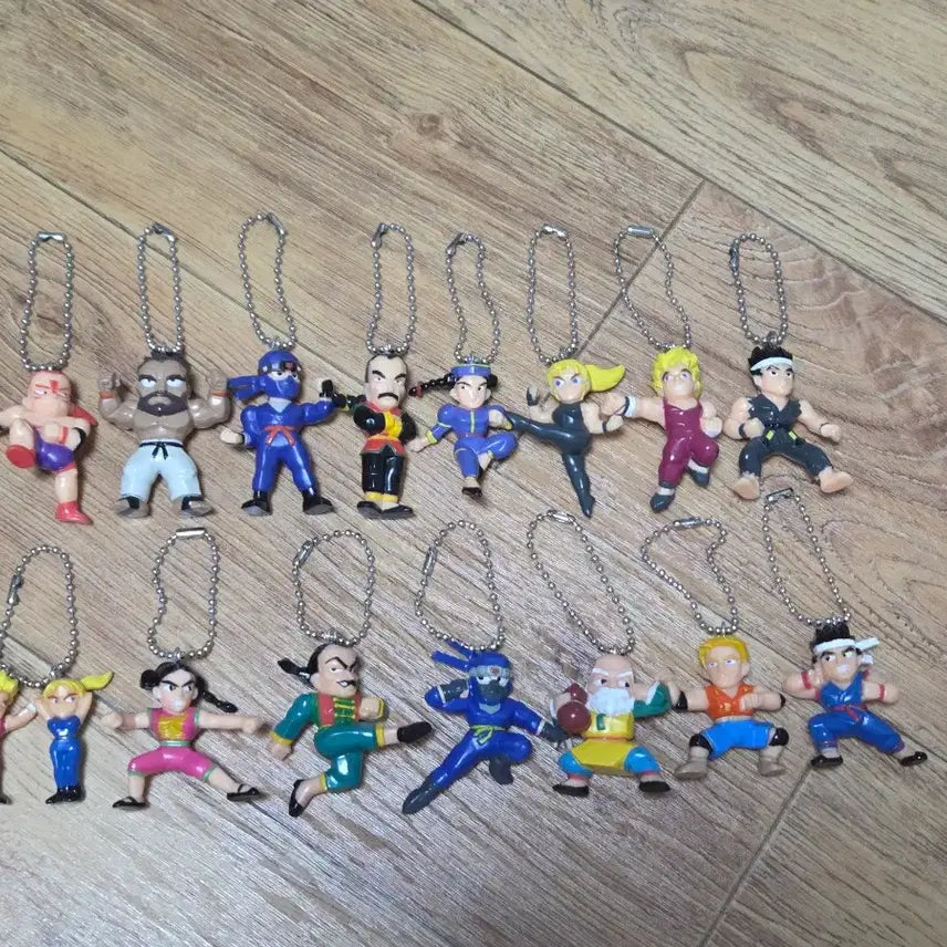 [BUNJANG] Virtua Fighter Figure Keychain Set (Series 1 &amp; 2, 16 Variants) / 버추어 파이터 피규어 고전 오락실 열쇠고리 1탄 8종,2탄 7종 총 15개 풀세트