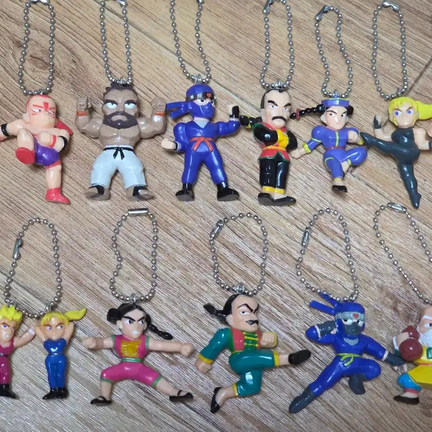 [BUNJANG] Virtua Fighter Figure Keychain Set (Series 1 &amp; 2, 16 Variants) / 버추어 파이터 피규어 고전 오락실 열쇠고리 1탄 8종,2탄 7종 총 15개 풀세트