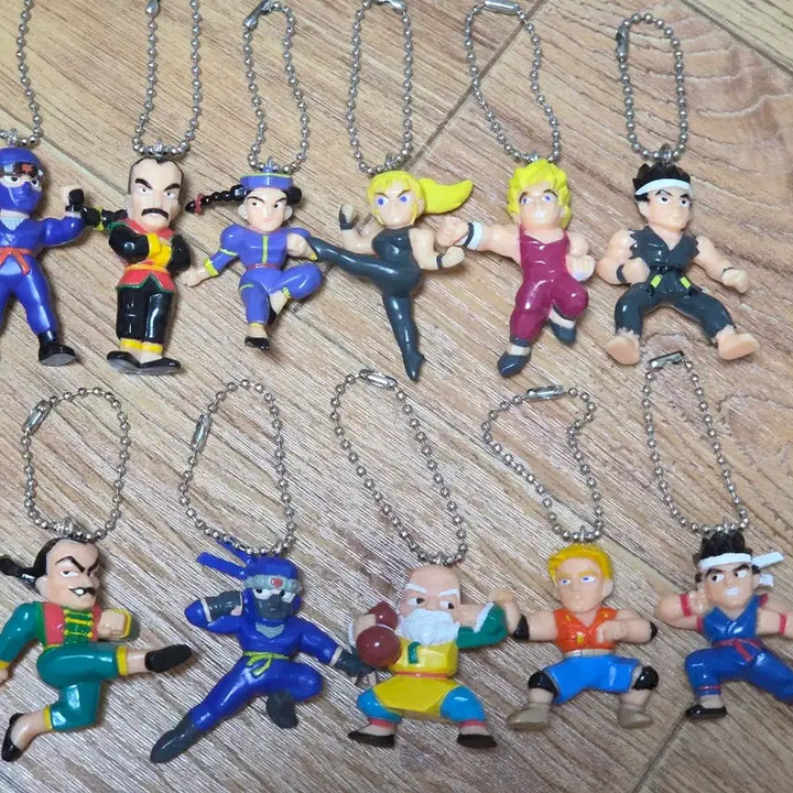 [BUNJANG] Virtua Fighter Figure Keychain Set (Series 1 &amp; 2, 16 Variants) / 버추어 파이터 피규어 고전 오락실 열쇠고리 1탄 8종,2탄 7종 총 15개 풀세트