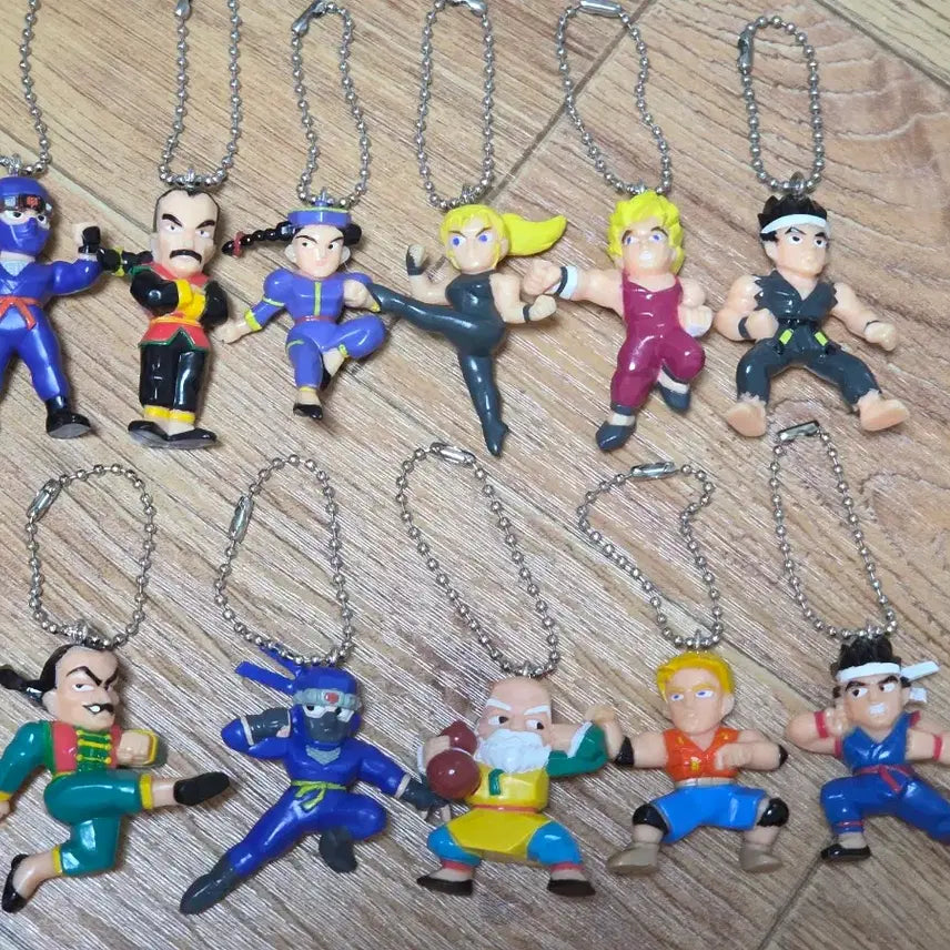 [BUNJANG] Virtua Fighter Figure Keychain Set (Series 1 &amp; 2, 16 Variants) / 버추어 파이터 피규어 고전 오락실 열쇠고리 1탄 8종,2탄 7종 총 15개 풀세트