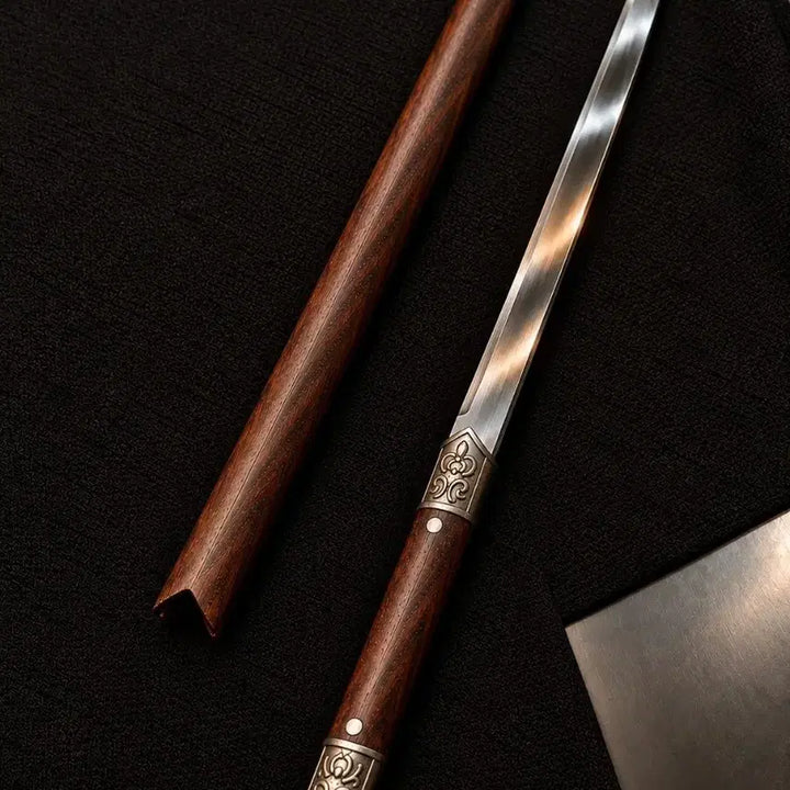 [BUNJANG] Premium Patterned Wood Sword Antique Set / 고급 무늬원목 가검 앤틱 세트.새상품