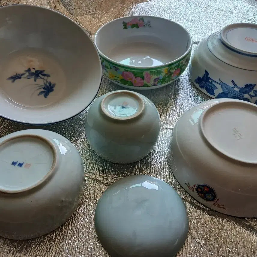 [BUNJANG] Vintage Ceramic Bowls Bundle Set (6 pcs) / 옛날 그릇 빈티지 대접 면기 일괄 6개