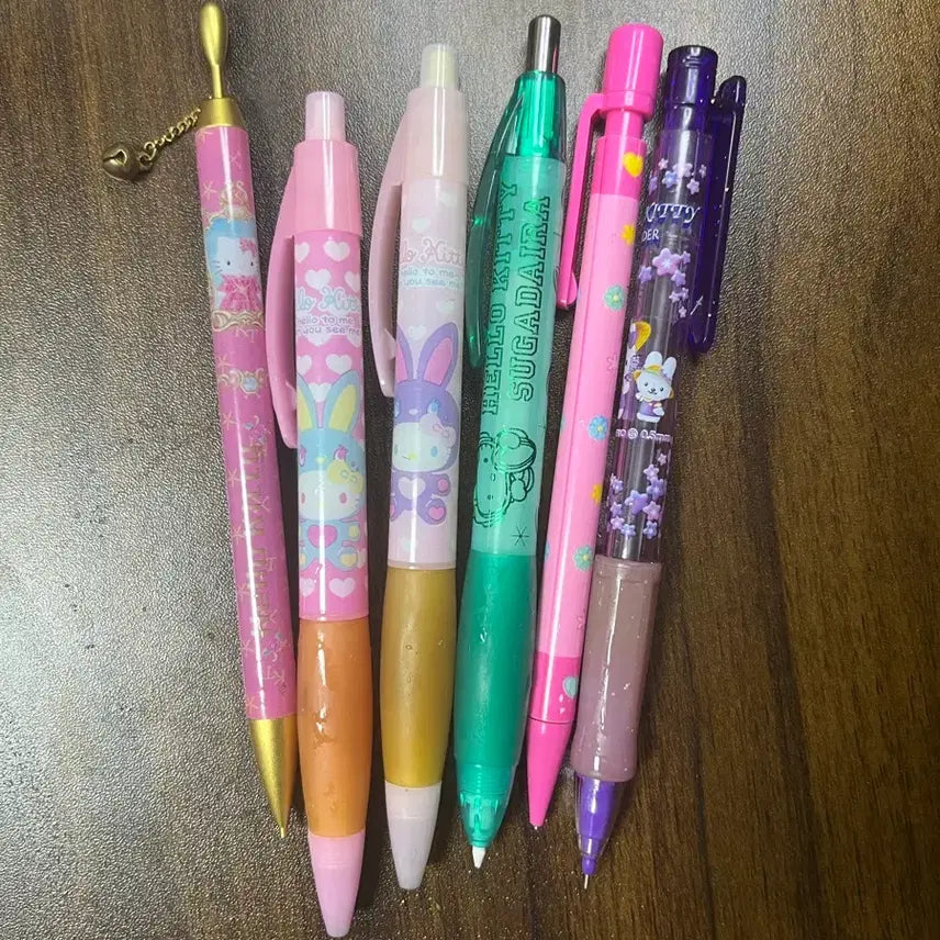 [BUNJANG] Vintage Kitty Bundle Set Mechanical Pencil &amp; Straps / 일괄)고전키티샤프/킽스/키티스트랩/고전키티