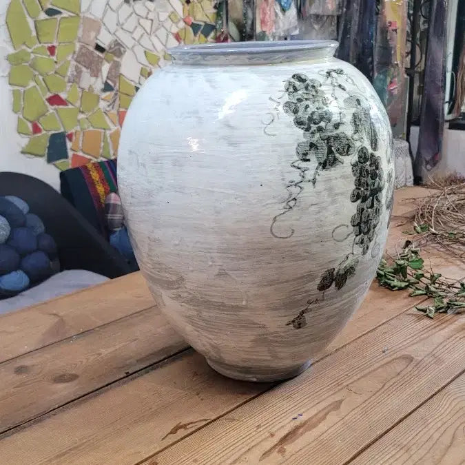 [BUNJANG] Joseon Yo White Porcelain Teapot with Pheasant Design / 조선요백자