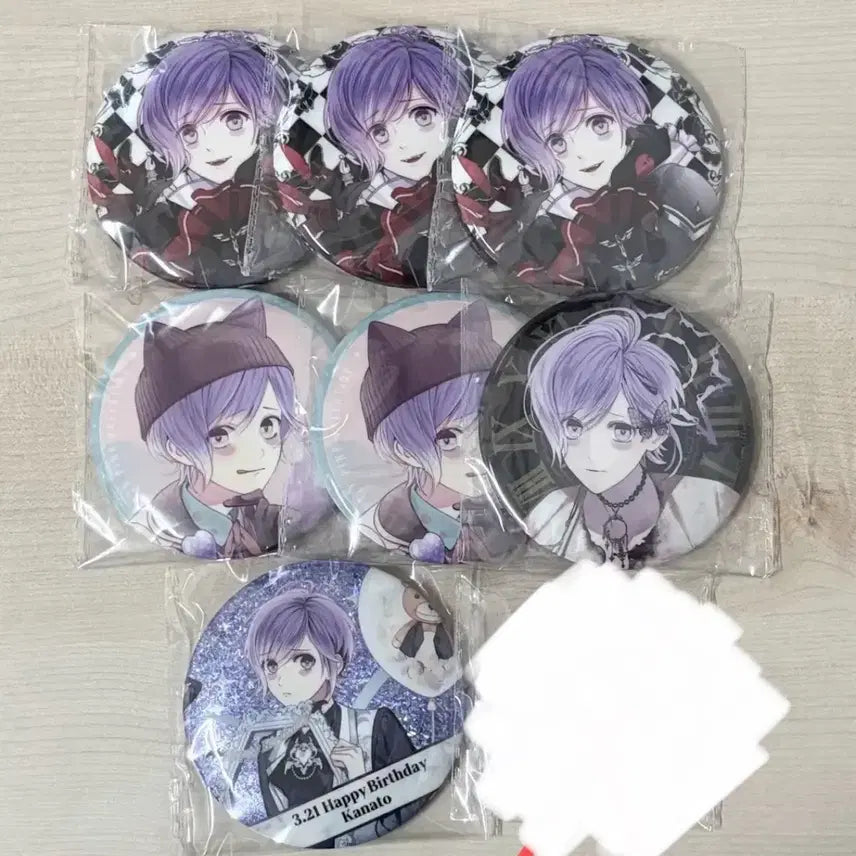 [BUNJANG] Diabolik Lovers Sakamaki Kanato Button Badge Bundle Set / 디아러버 디아볼릭 러버즈 사카마키 카나토 캔뱃지 일괄
