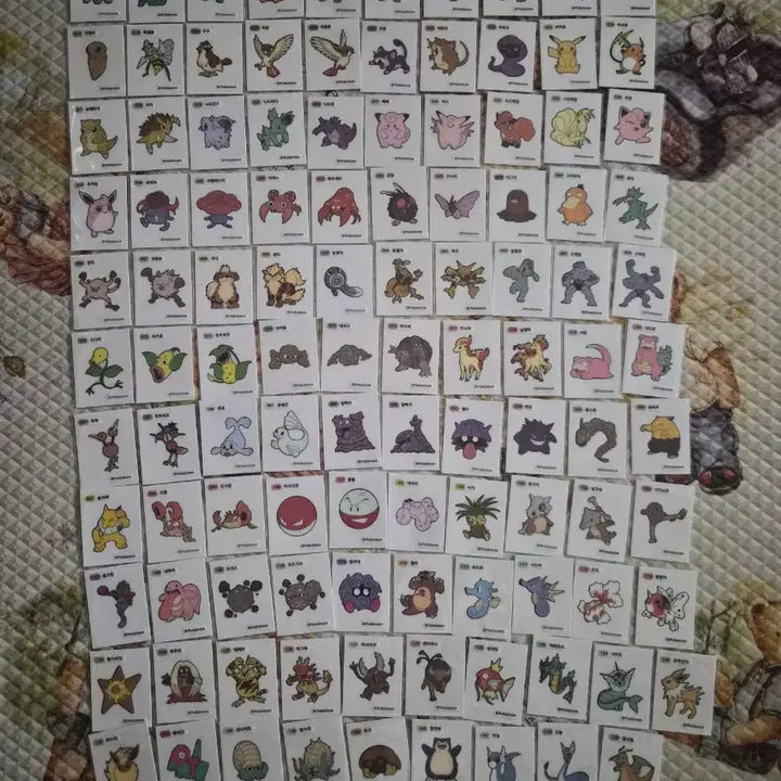 [BUNJANG] Pokemon Stickers 1st Generation Three-Digit Seals 109 Types Bundle Set / 포켓몬 띠부씰 1세대 세자리씰 109종 일괄판매합니다