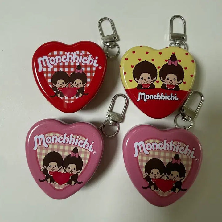 [BUNJANG] Monchhichi Heart Tin Case / 몬치치 틴케이스