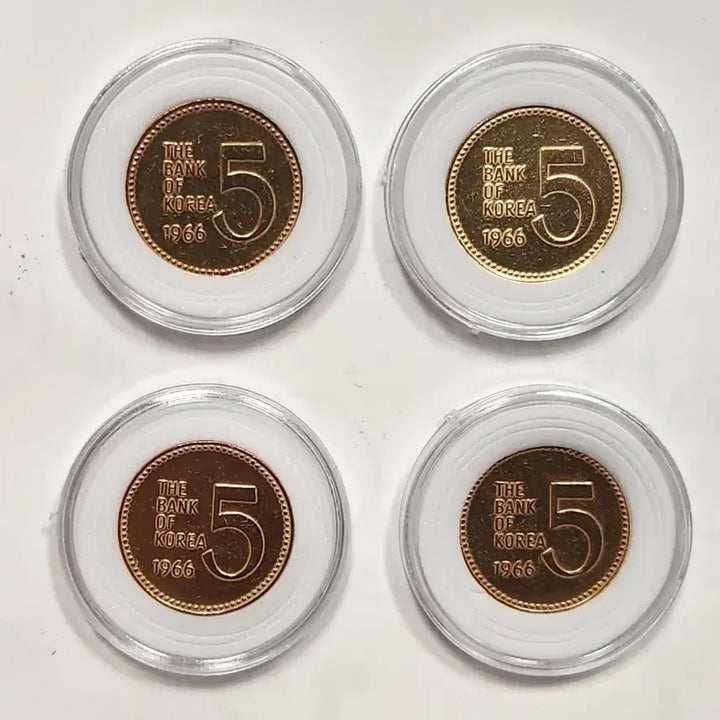 [BUNJANG] 1966 5 Won Coin (4 Pieces) / 특년도 1966년 동전 4개