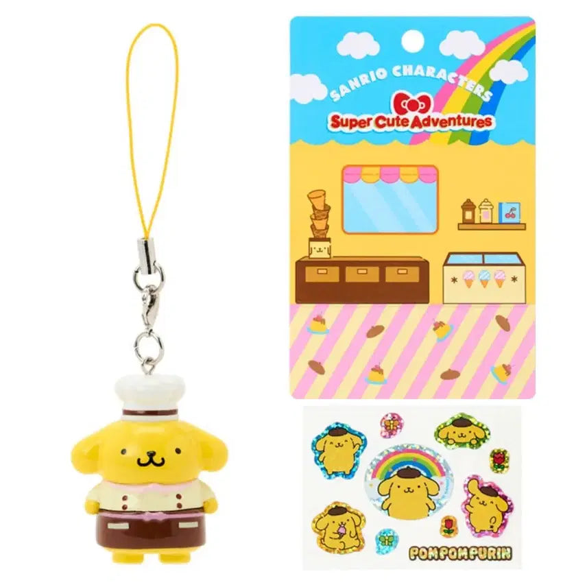 [BUNJANG] Pompompurin Chef Keychain Strap with Sticker / 폼폼푸린 요리사 키링 스트랩