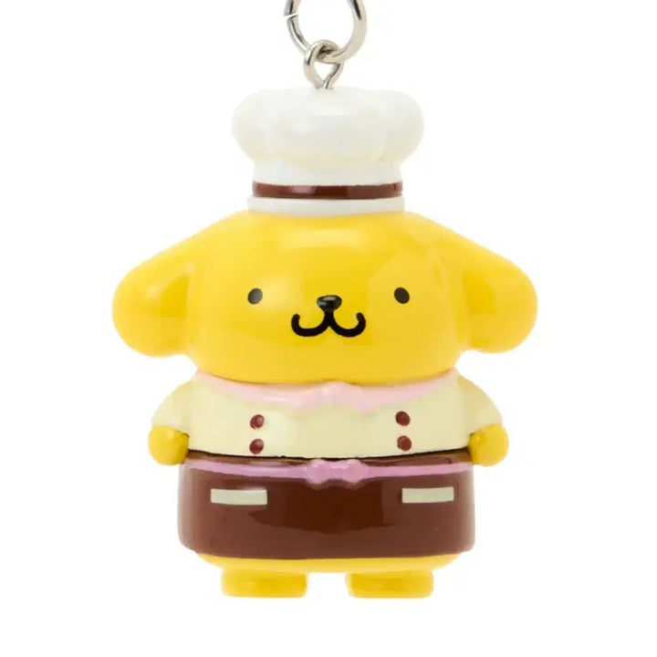 [BUNJANG] Pompompurin Chef Keychain Strap with Sticker / 폼폼푸린 요리사 키링 스트랩