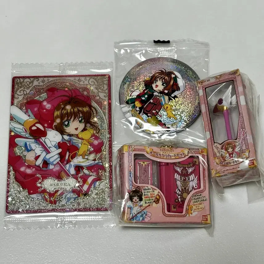 [BUNJANG] Cardcaptor Sakura Wehas Card Miniature Gacha Chicken Drumstick Badge Set / 카드캡터체리 웨하스 카드 미니어쳐 가챠 닭봉 뱃지 사쿠라 크로우 카캡체
