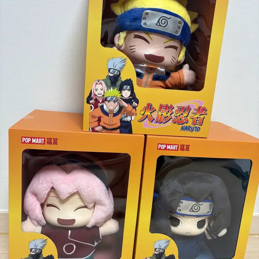 [BUNJANG] Pop Mart Naruto Sasuke Sakura 3-Figure Set / [개봉 택포 9] 팝마트 쿠지 피규어 인형 나루토 사스케 사쿠라 3종 세트