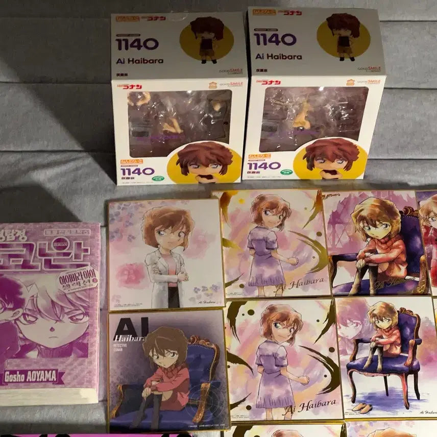 [BUNJANG] Detective Conan Ai Haibara Red Rose Figure / 하이바라 아이 홍장미 아크릴 넨도로이드 색지 책  / 명탐정 코난