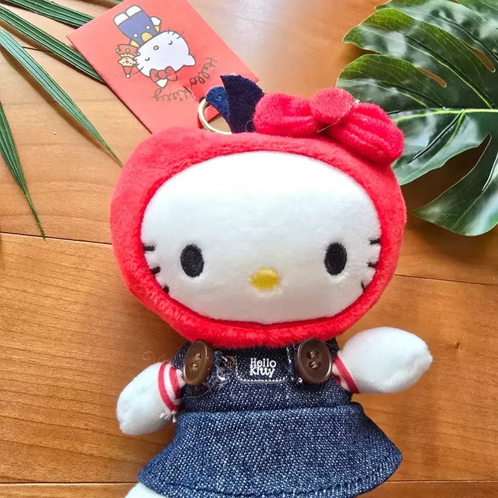 [BUNJANG] Hello Kitty Apple Hat Keychain / (새상품) 사과 탈을 쓴 헬로키티 키링