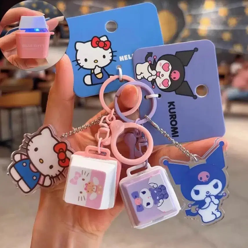 [BUNJANG] Sanrio Hello Kitty Large LED Keycap Keychain / 정품 산리오 헬로키티 대왕 LED 키캡키링