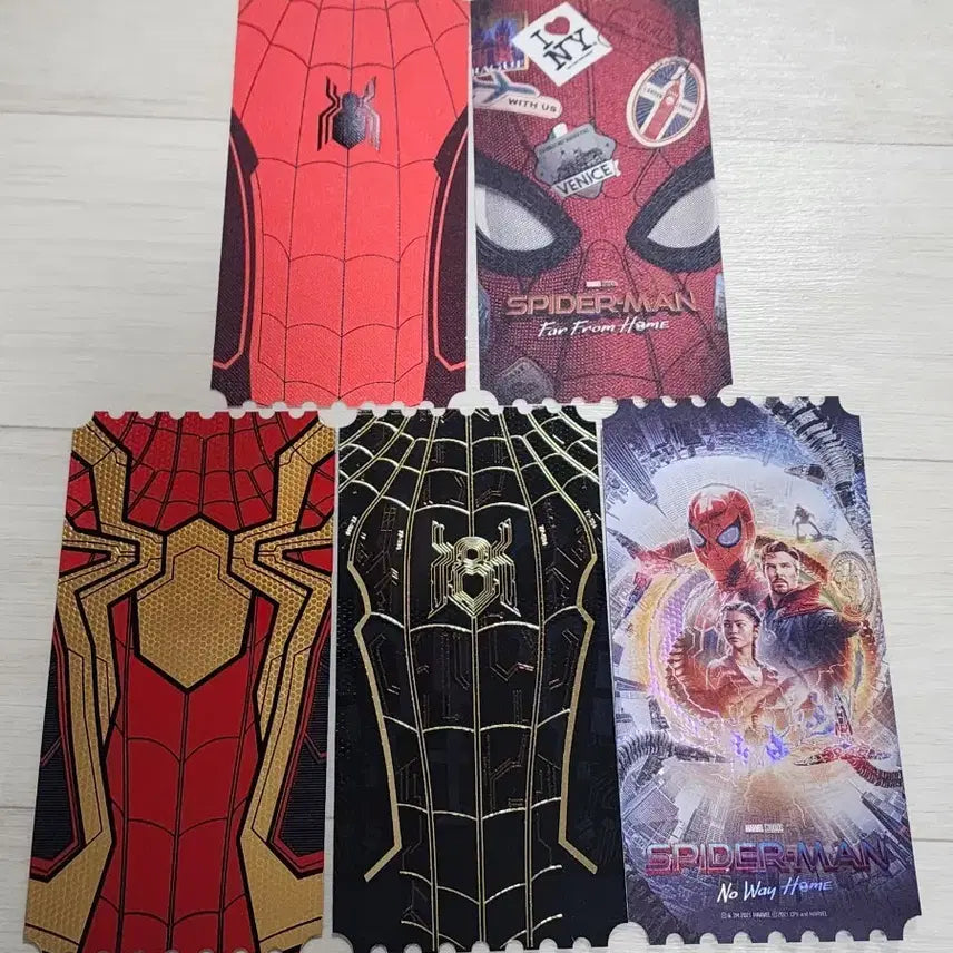 [BUNJANG] Spider-Man: Far From Home &amp; Spider-Man: No Way Home Original Ticket Set / 스파이더맨 파프롬홈 노웨이홈 오리지널 티켓 5종