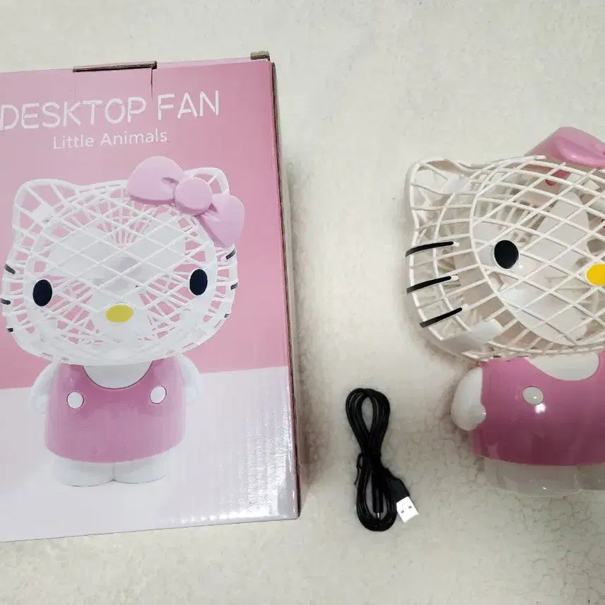 [BUNJANG] Hello Kitty Desktop Fan Pink New / 새상품) 헬로키티 데스크탑 선풍기 핑크
