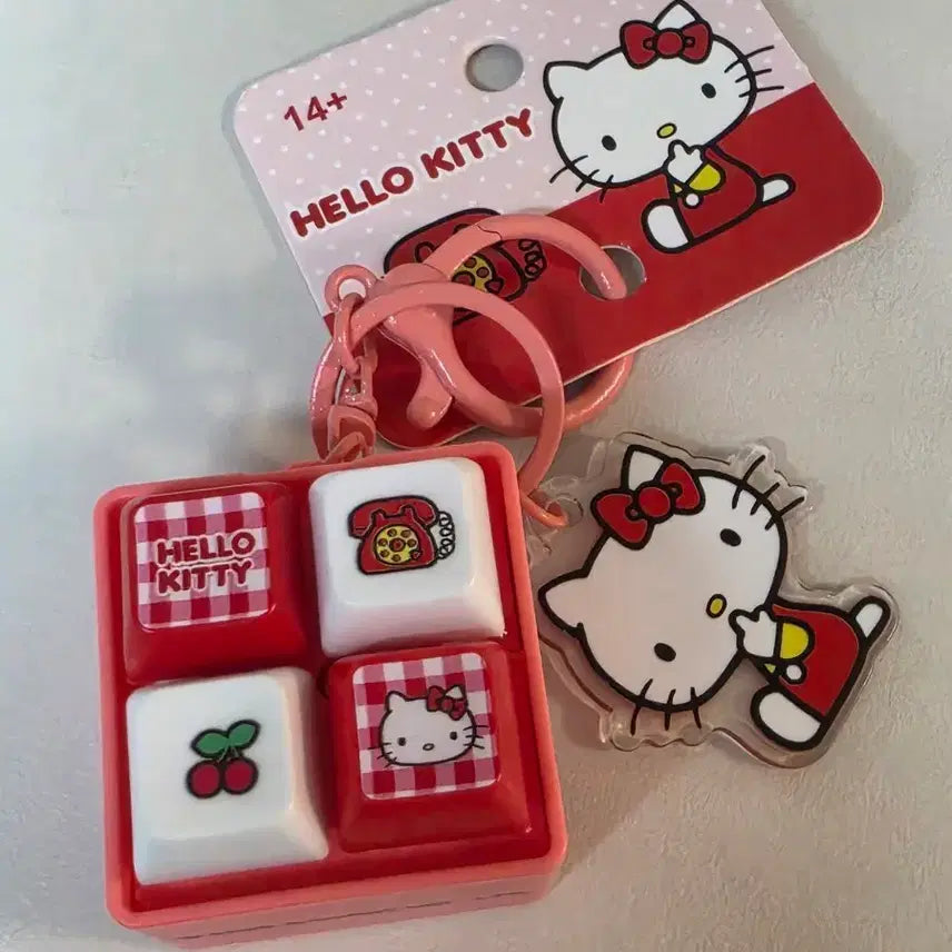 [BUNJANG] Sanrio Hello Kitty Keycap Keychain / 산리오 키티 키캡 키링