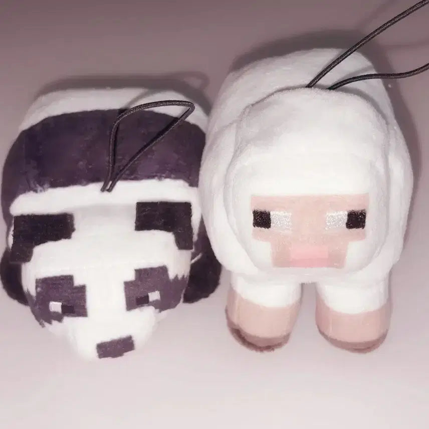 [BUNJANG] Minecraft Panda Sheep Doll Keychain Bundle Vintage Plush / 마인크래프트 마크 판다 양 인형 키링 일괄 고전 누이