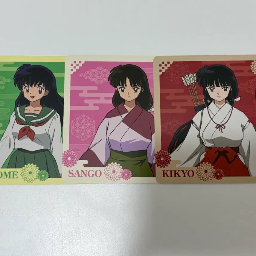 [BUNJANG] Inuyasha Pop-up Exclusive Coaster Set Kagome Sango Kikyo / 이누야샤 팝업 특전 코스터 가영 산고 금강
