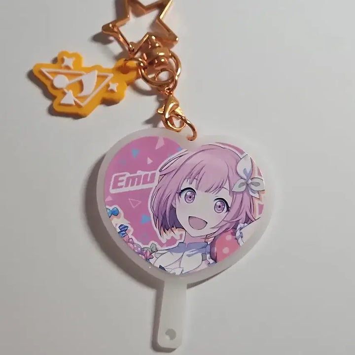 [BUNJANG] Proseka Emu Book Stand Uchiwa Keyring Bundle Set / 프로세카 에무 책받침 우치와 키링 일괄 판매