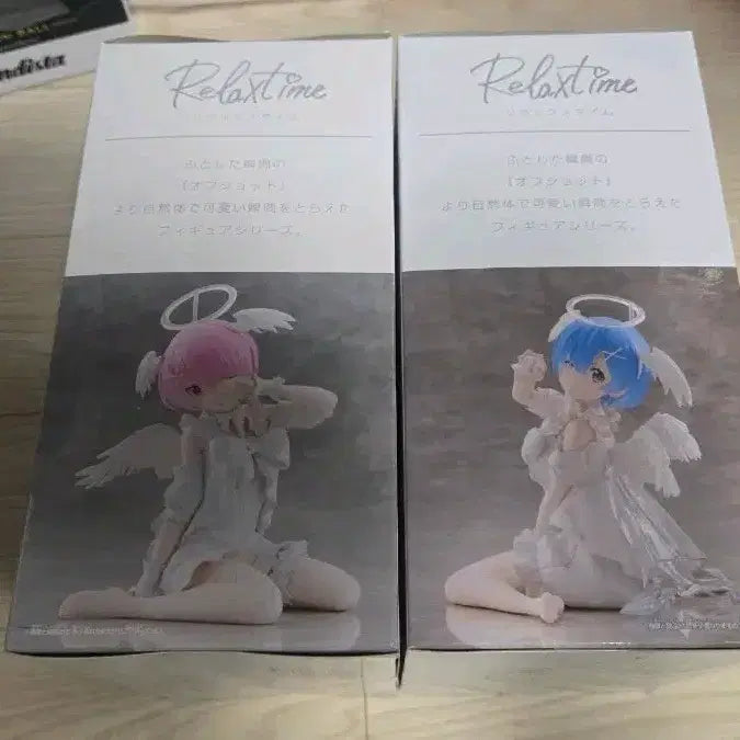 [BUNJANG] Re:Zero Ram / Rem Sweet Angel Figure Bundle Set (Sealed) / 미개봉 일괄 릴렉스타임 리제로 Re: 제로부터 시작하는 이세계생활 람 / 렘 스위트 엔젤  Sweet Angel 피규어