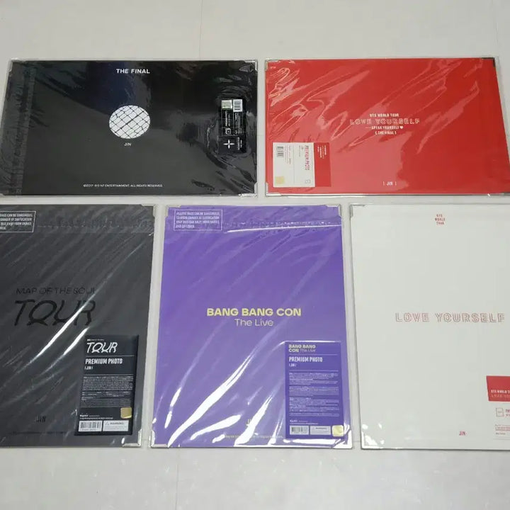 [BUNJANG] BTS Jin Premium Photo Bundle Set / 5p 방탄소년단 석진 프리미엄 포토 프포 bts jin premium photo 윙즈 럽셀콘 스픽콘 스파콘 방방콘 맵솔