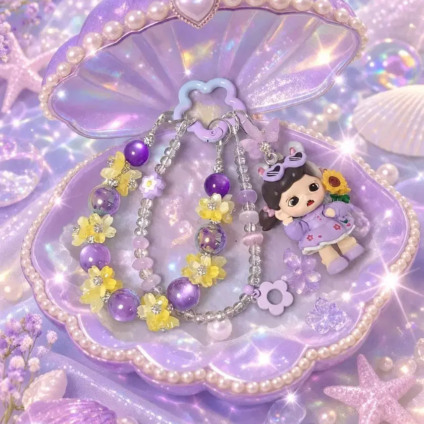 [BUNJANG] BoraJora Flower DIY Keyring / 보라조라 꽃과함께 diy키링