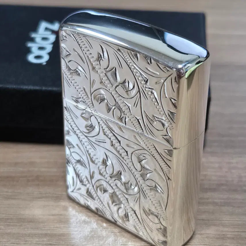 [BUNJANG] Sterling Silver Hand Engraved Zippo Lighter 2015 / 순은 지포 핸드 인그레이빙 (스털링 실버)